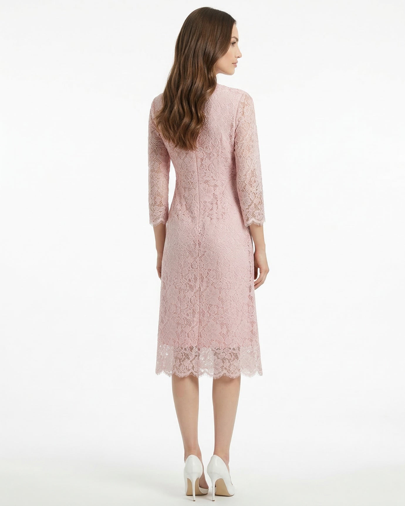 Kiara High-End Lace Pink Dress
