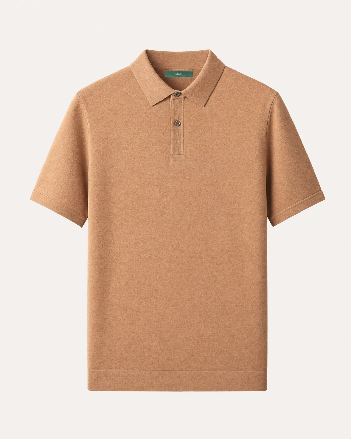 Short-Sleeve Merino Wool Collared Knit Polo