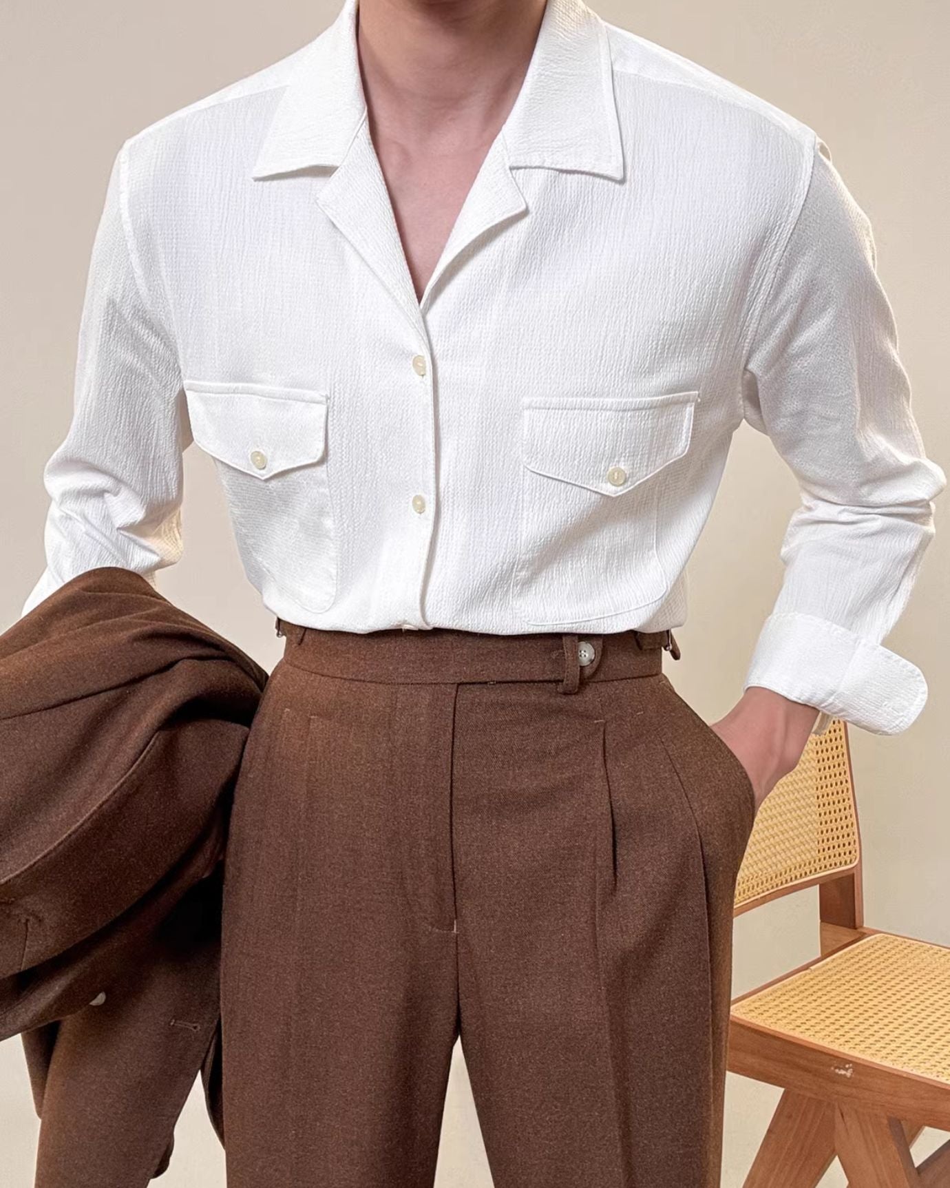 Cotton Old Money Shirt Cordoroy - Old Money Store
