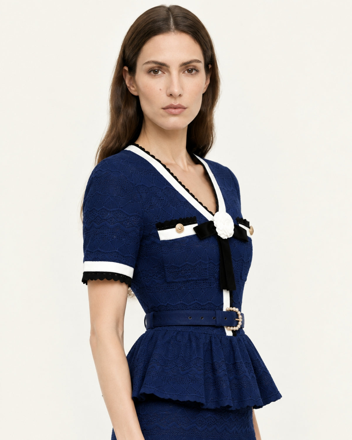 Diva Slim-Fit Knit Crewneck Set Top & Skirt