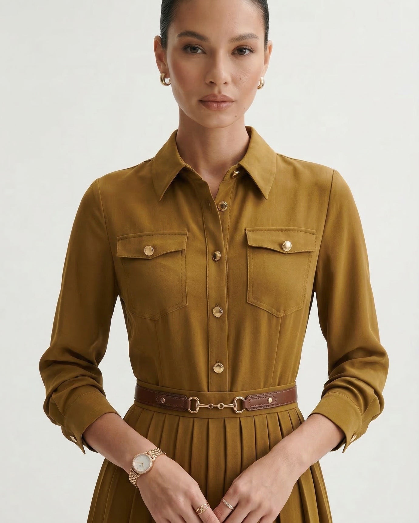 Sara Pleated Skirt Dress