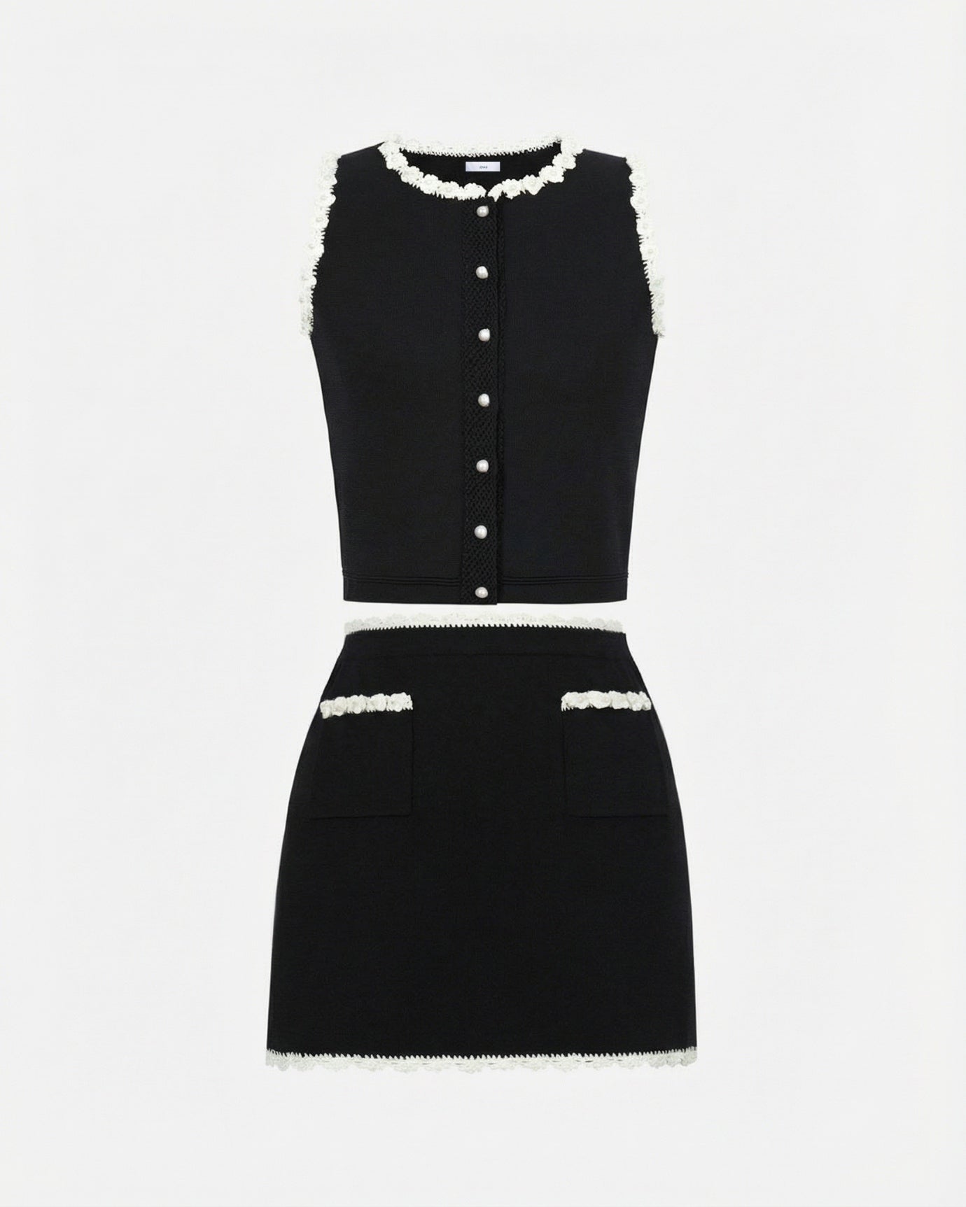 Divina High-end Set Top Knit Shirt & Half-length Skirt