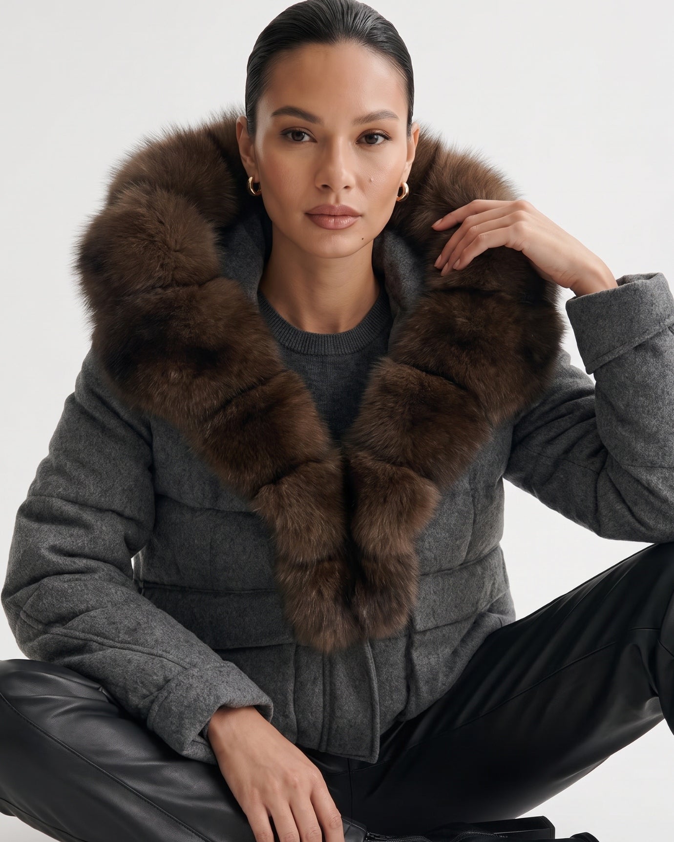 Down Jacket Fox Fur Collar Thick Insulated Parka
