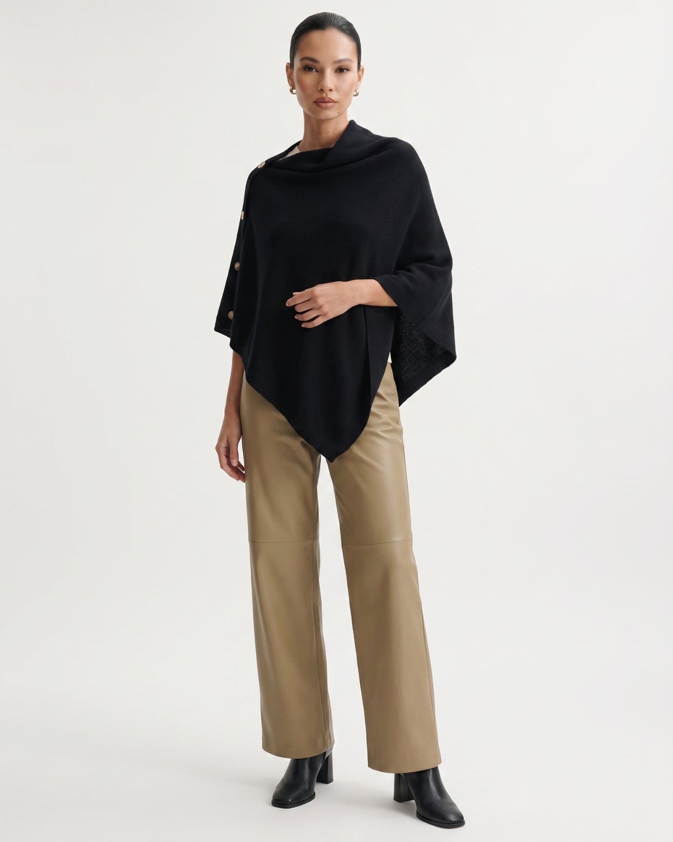 Kiara Cashmere Knit Triangle Shawl