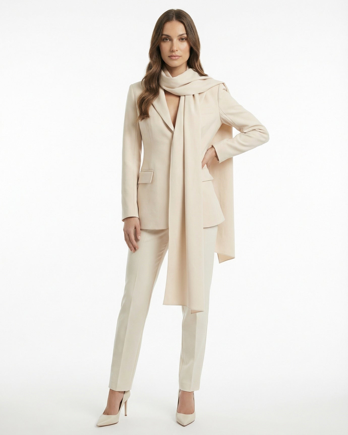 Suit Jacket Cut-out Scarces Blazer Woman