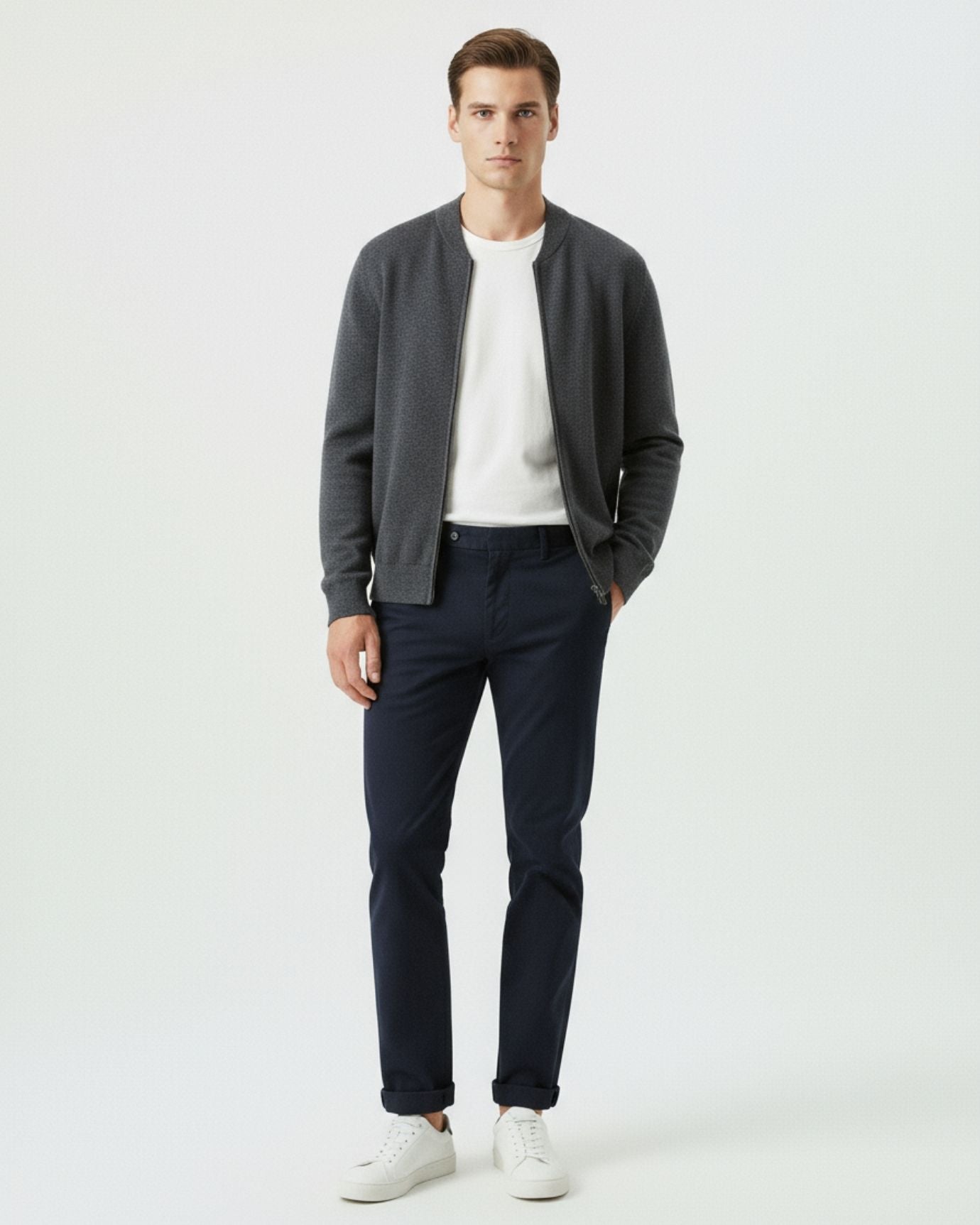 Lovau Round Neck Top Wool Jacket