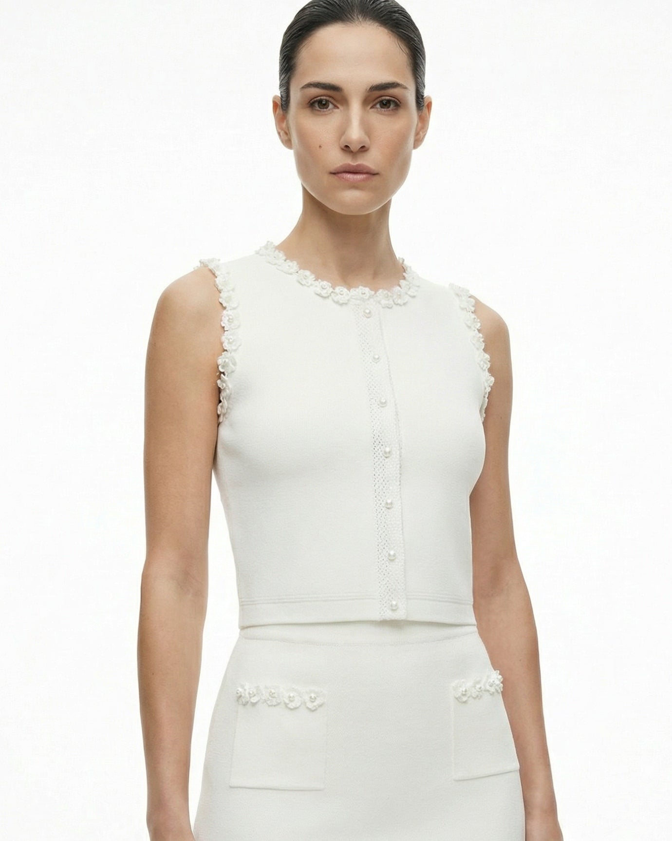 Hochwertiges Divina Set-Top-Strickhemd & Halbrock