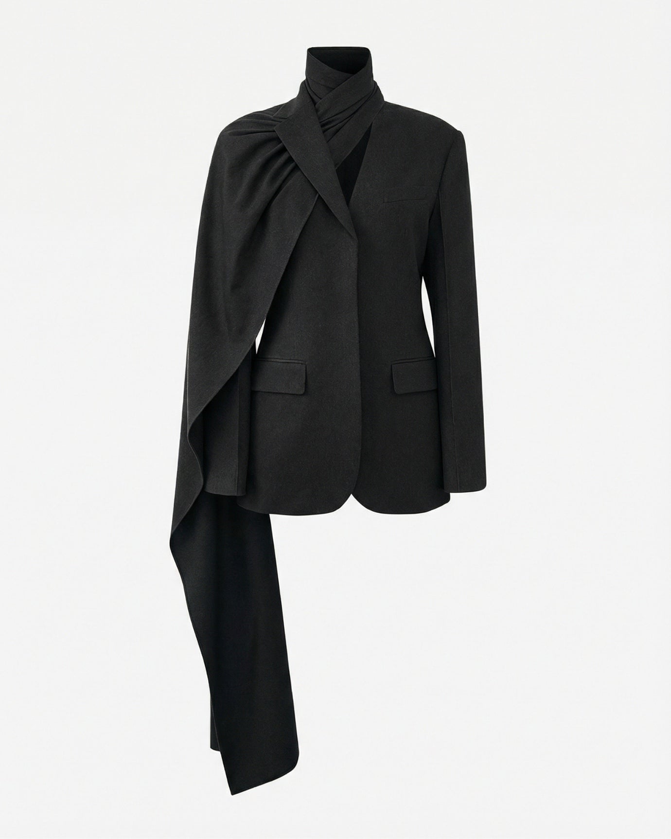 Suit Jacket Cut-out Scarces Blazer Woman