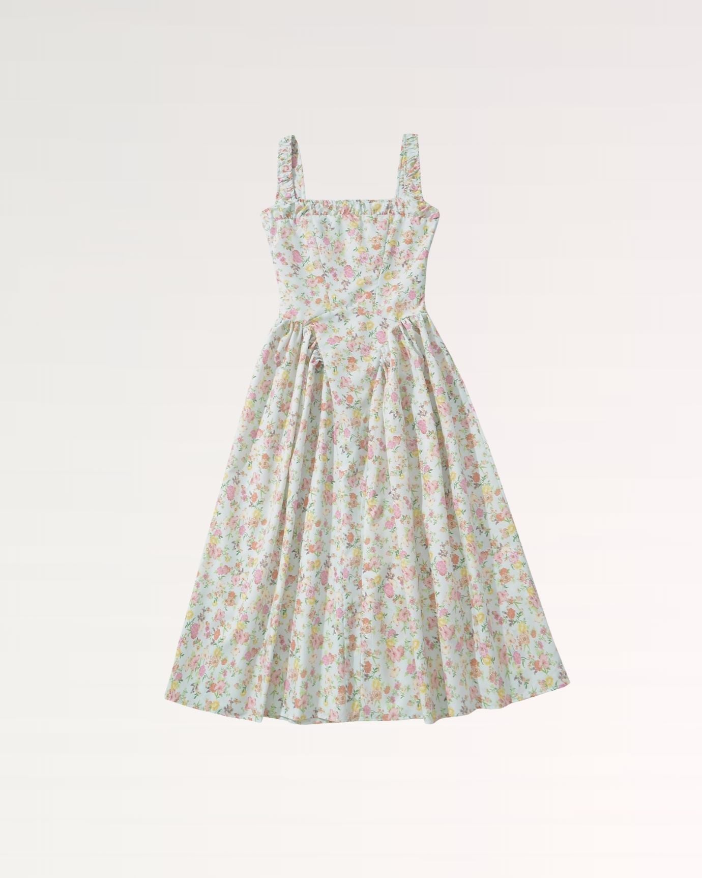 Swiss Flower Dress Light Blue