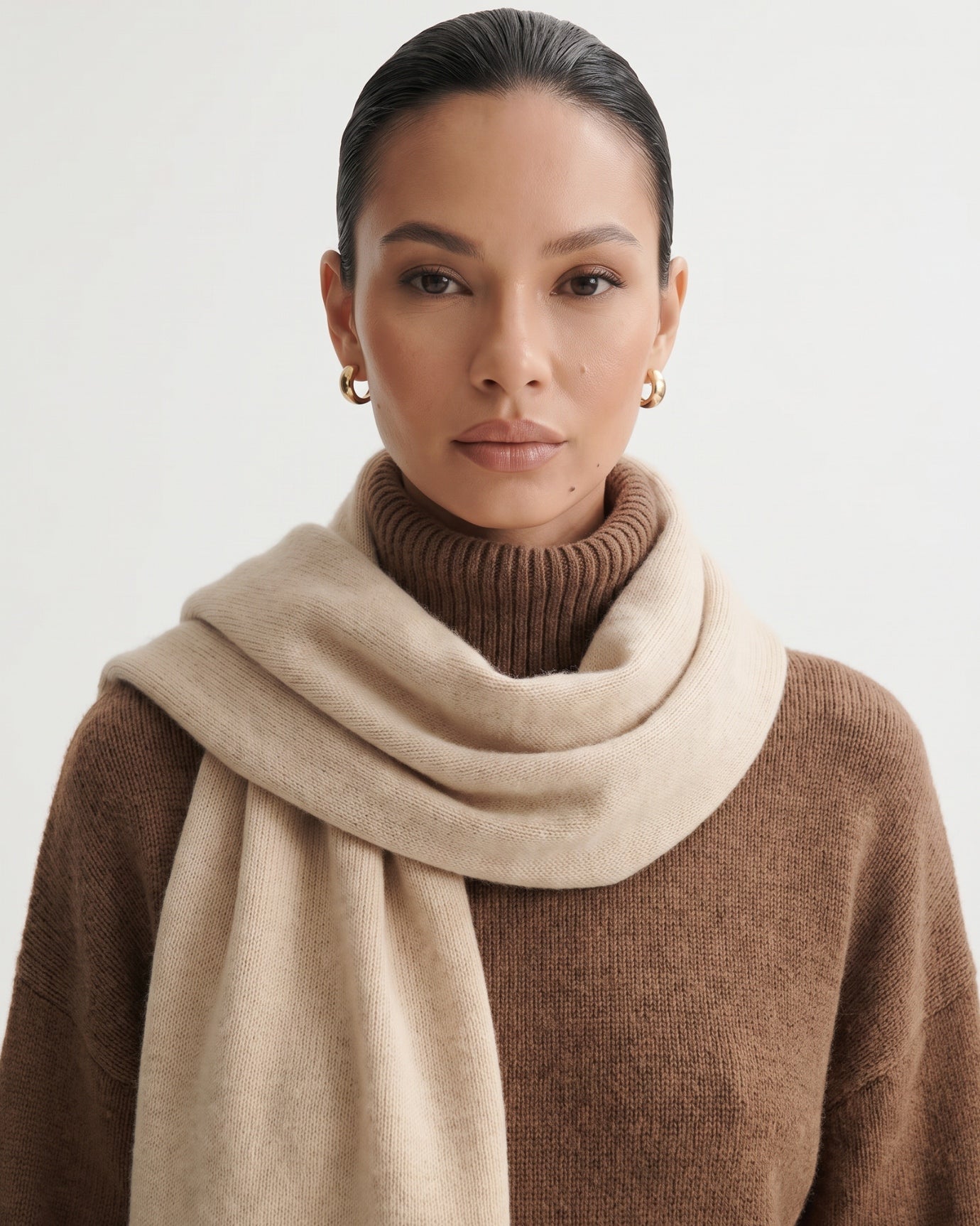 NY Cashmere Scarf Knitted
