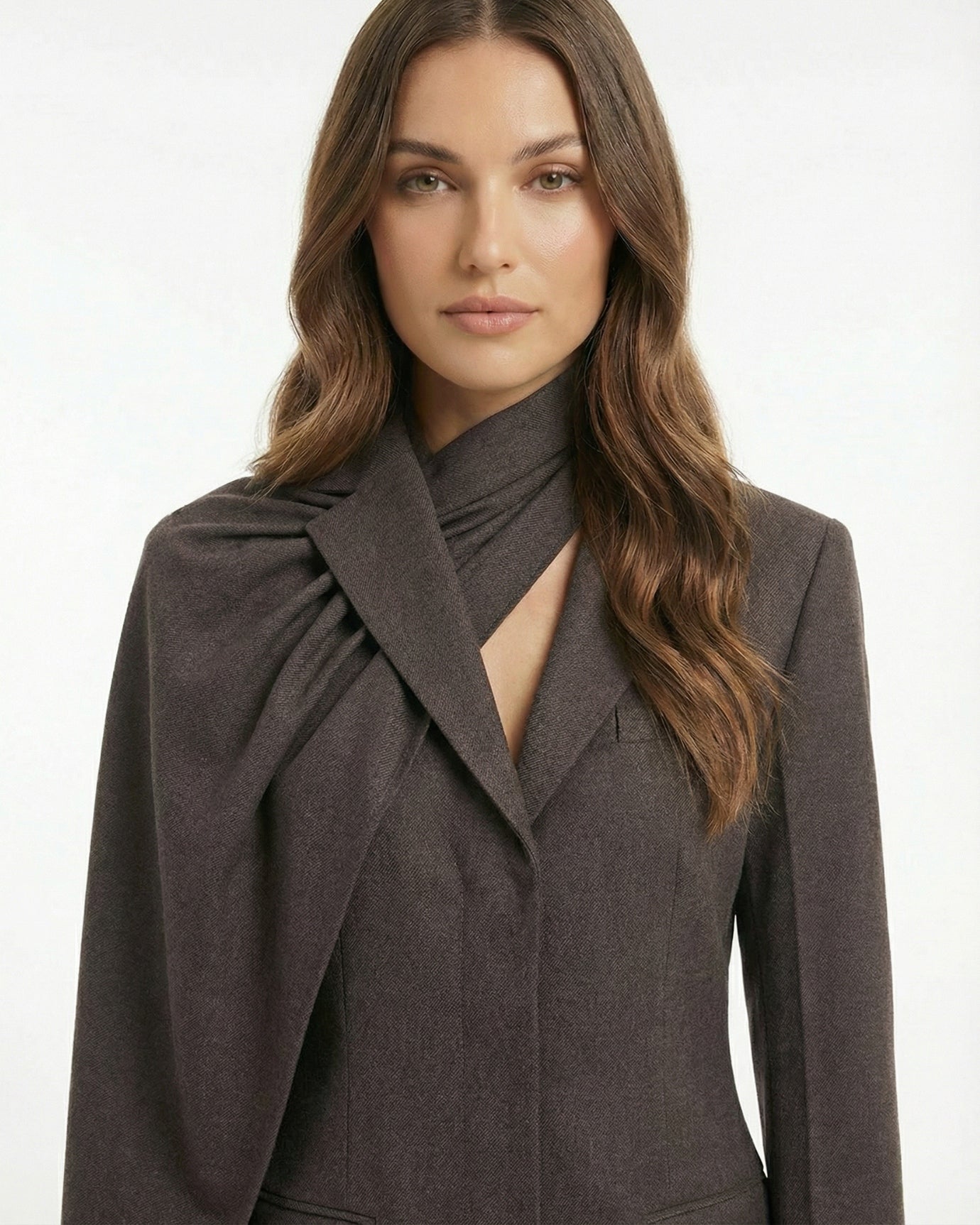 Suit Jacket Cut-out Scarces Blazer Woman