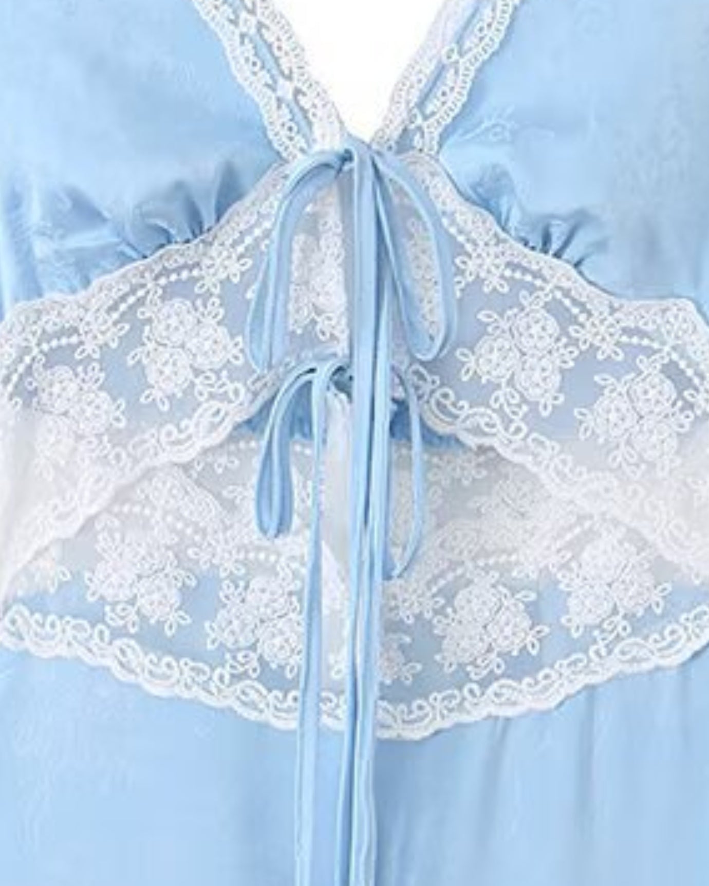 Blue Lace-up Strap V-neck Mini Dress