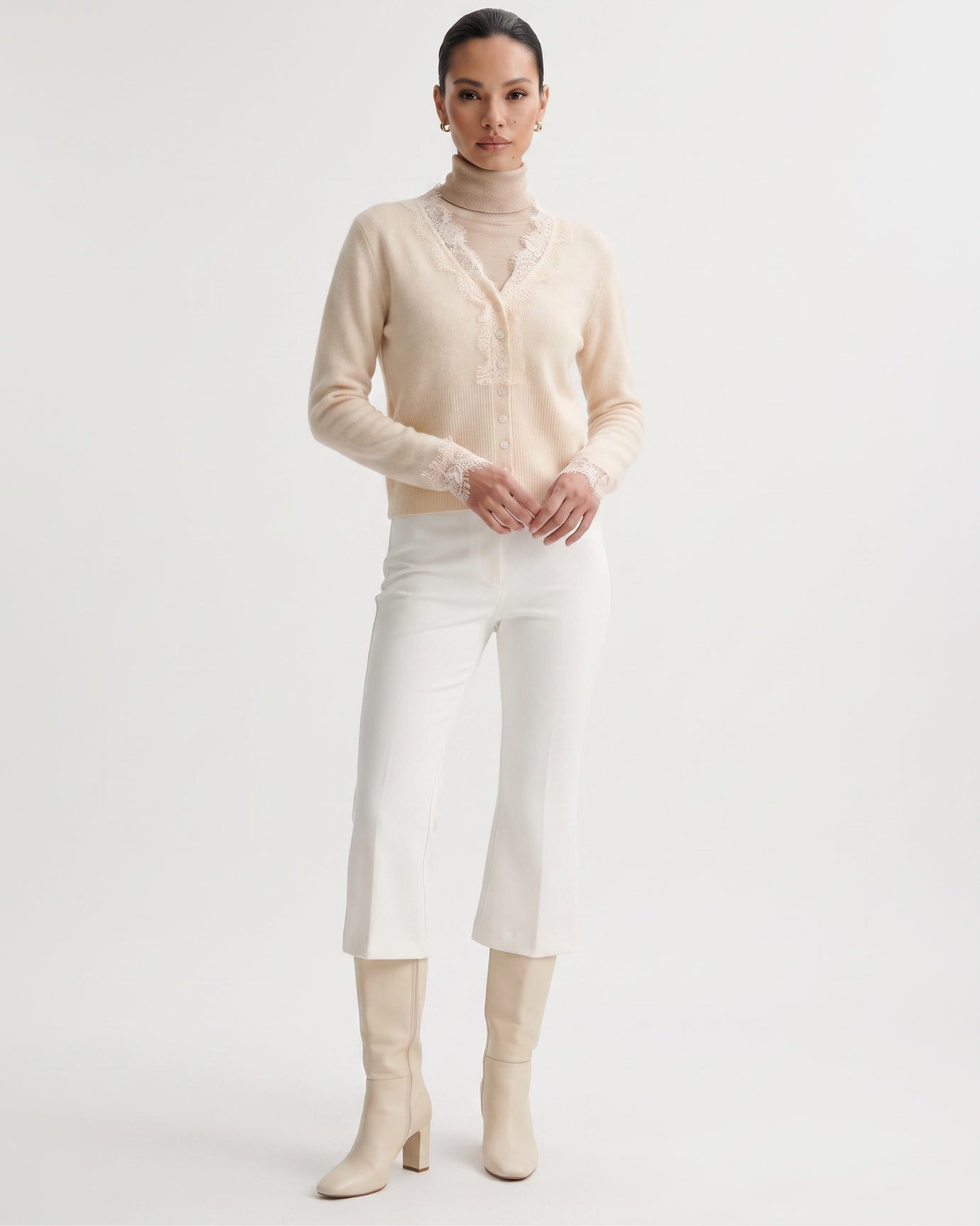 Rihanna Lace Cashmere Cardigan