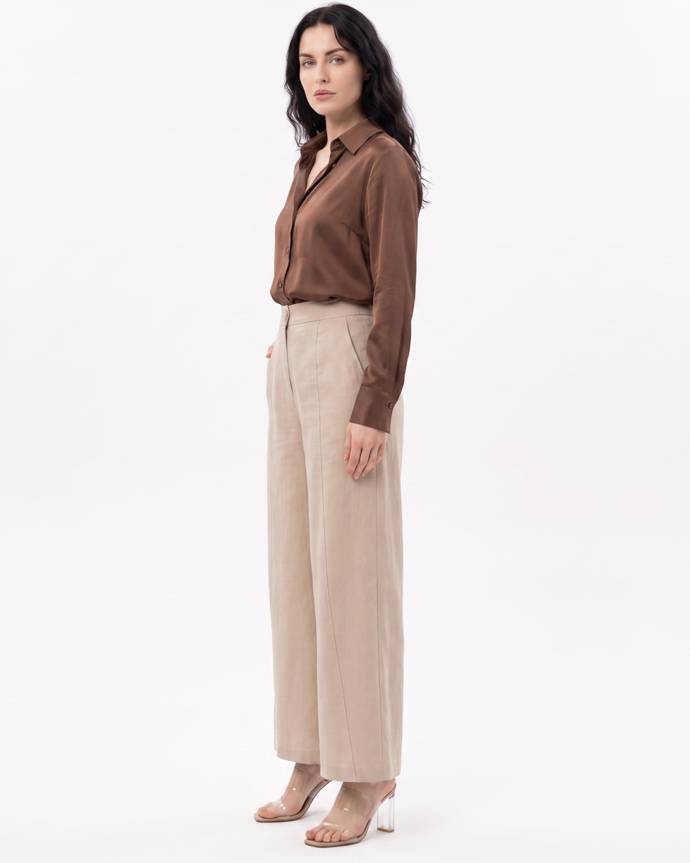Lauren Wide Leg Linen Pants