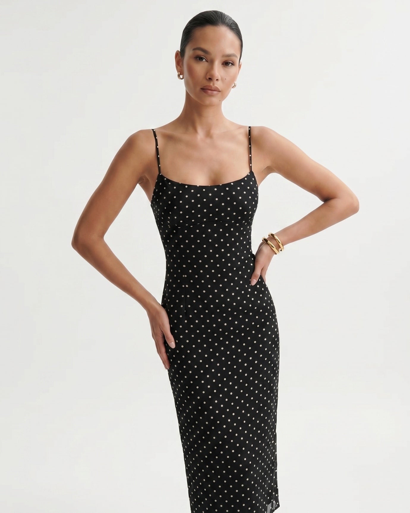 Polka Dot Midi Dress