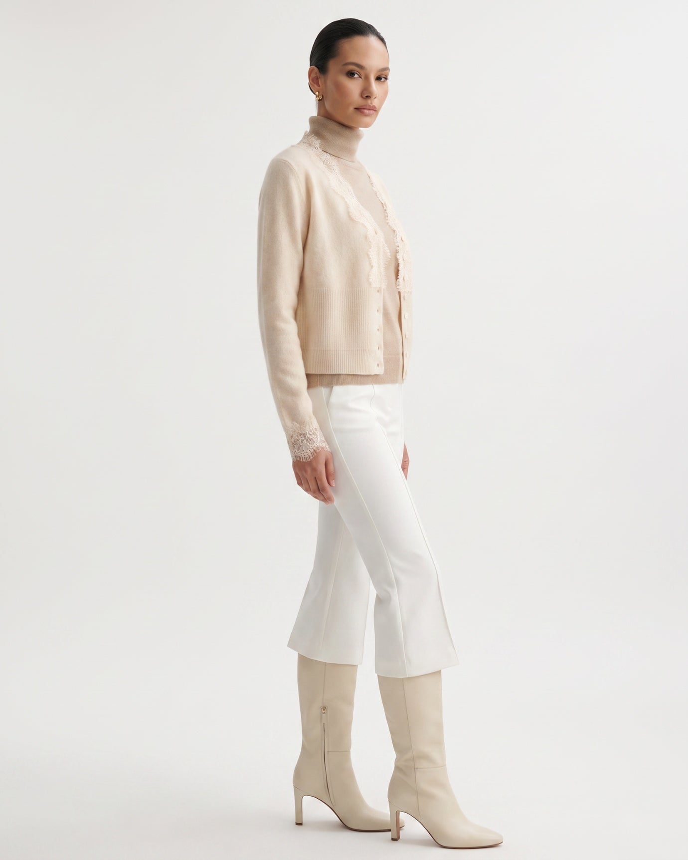 Rihanna Lace Cashmere Cardigan