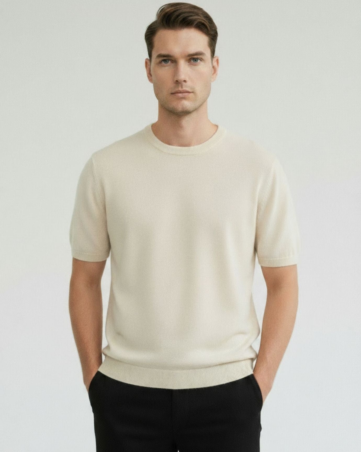 Wool T-Shirt Short Sleeve Cashmere Base Layer