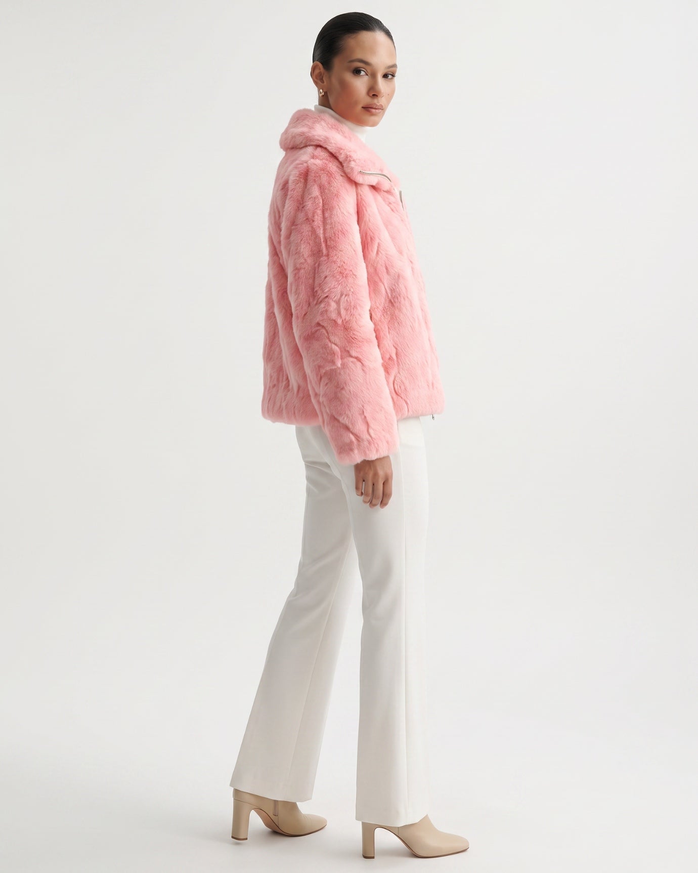 Cindy Thickened Fur Coat Short Turn-Down Collar Jacket