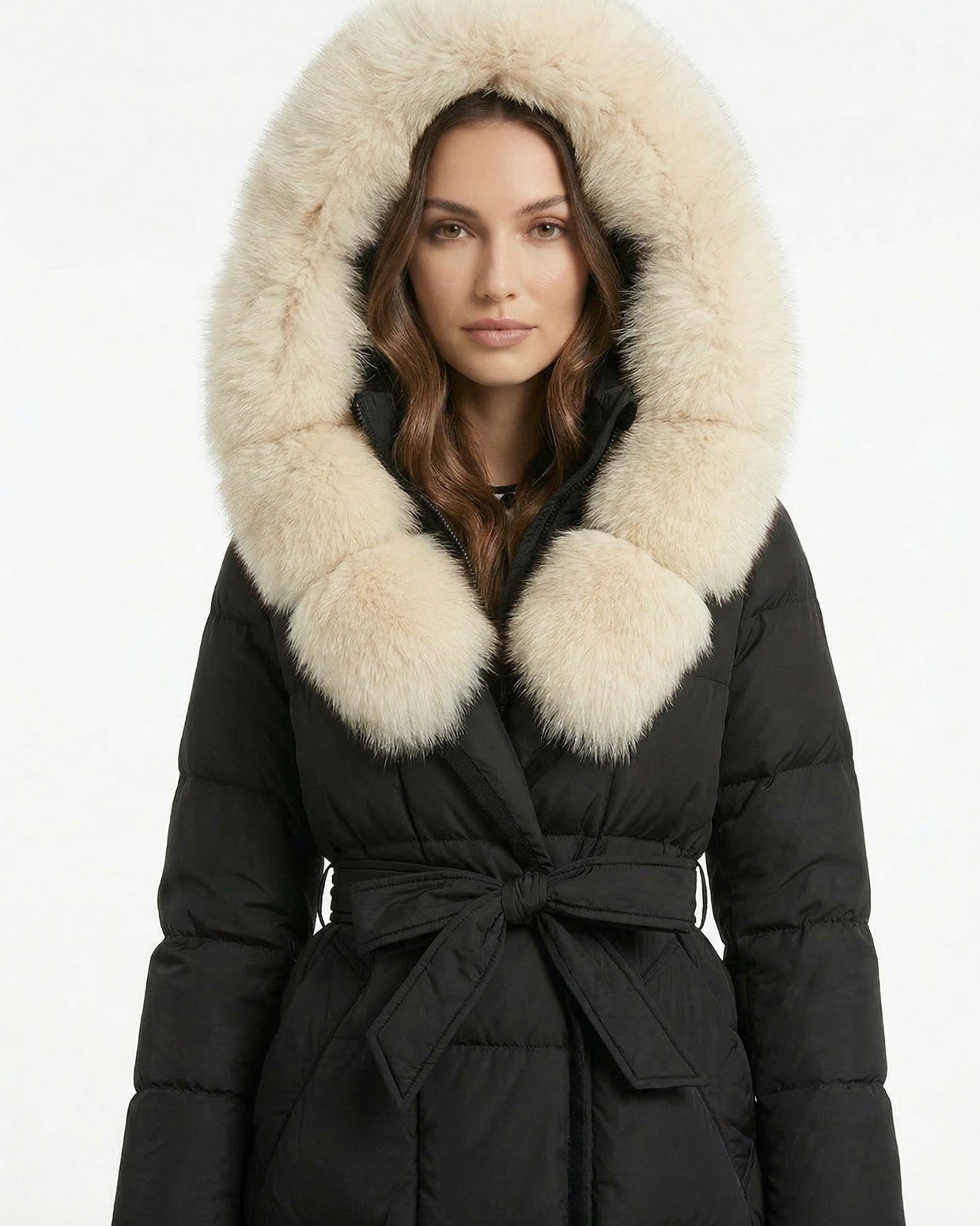 Kira Fox Fur Collar Down Coat