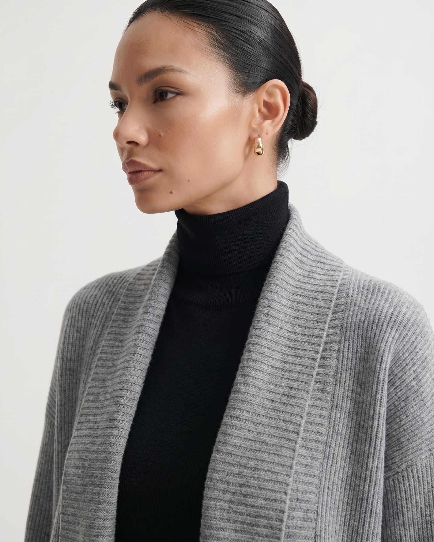 Cashmere Thickened Longline Lapel Cardigan