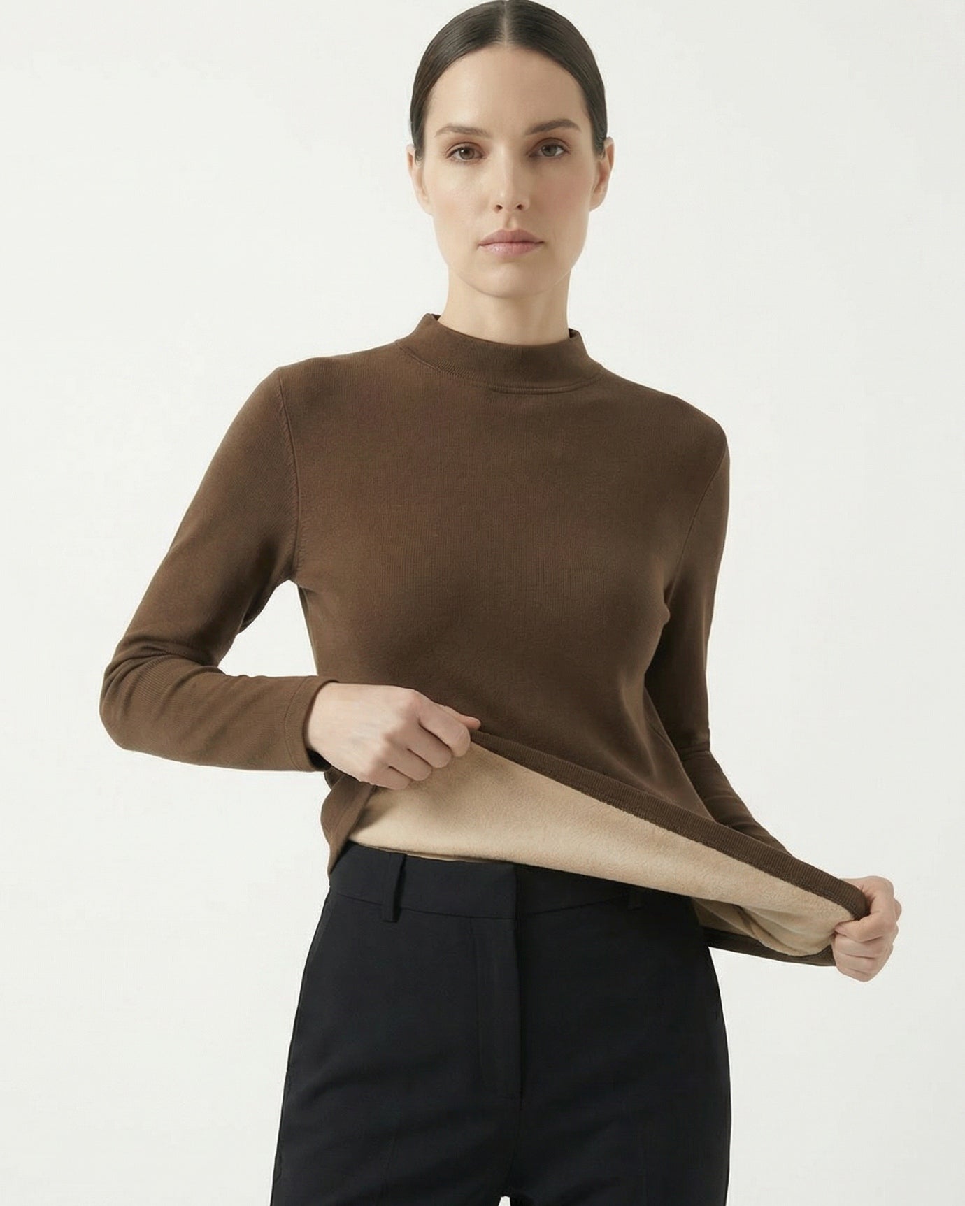 Fleece-Lined Thickeneded Long Sleeve T-shirt