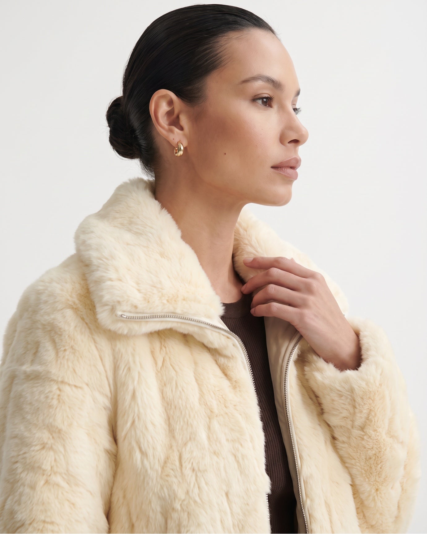 Cindy Thickened Fur Coat Short Turn-Down Collar Jacket