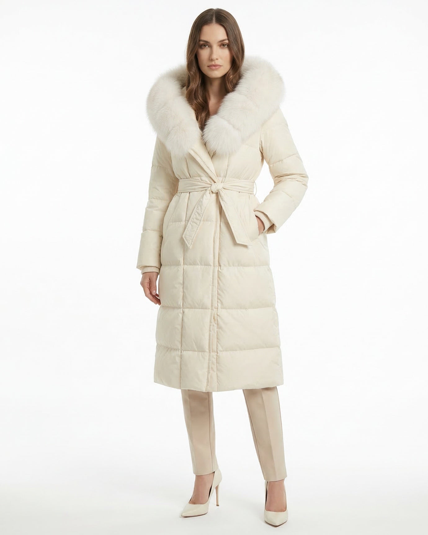 Kira Fox Fur Collar Down Coat