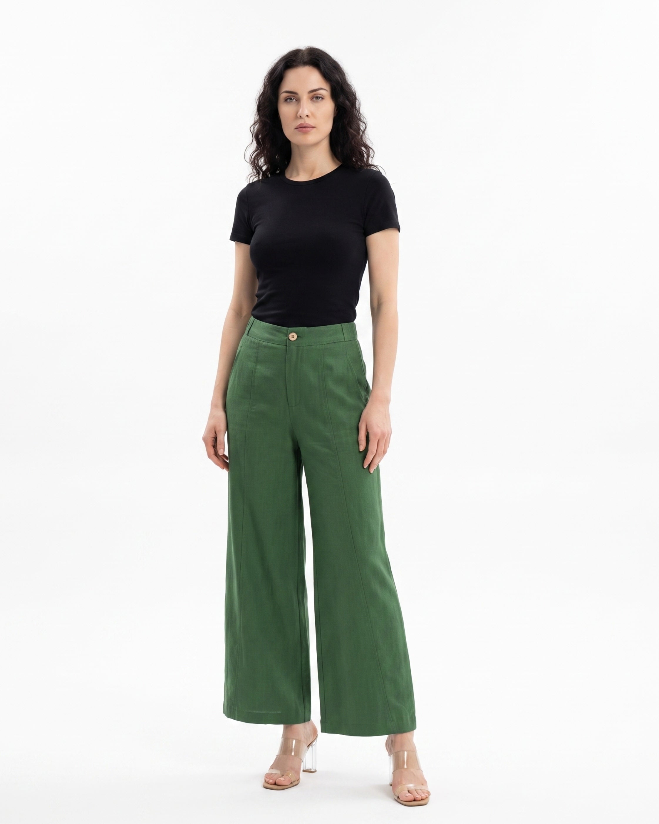 Lauren Wide Leg Linen Pants