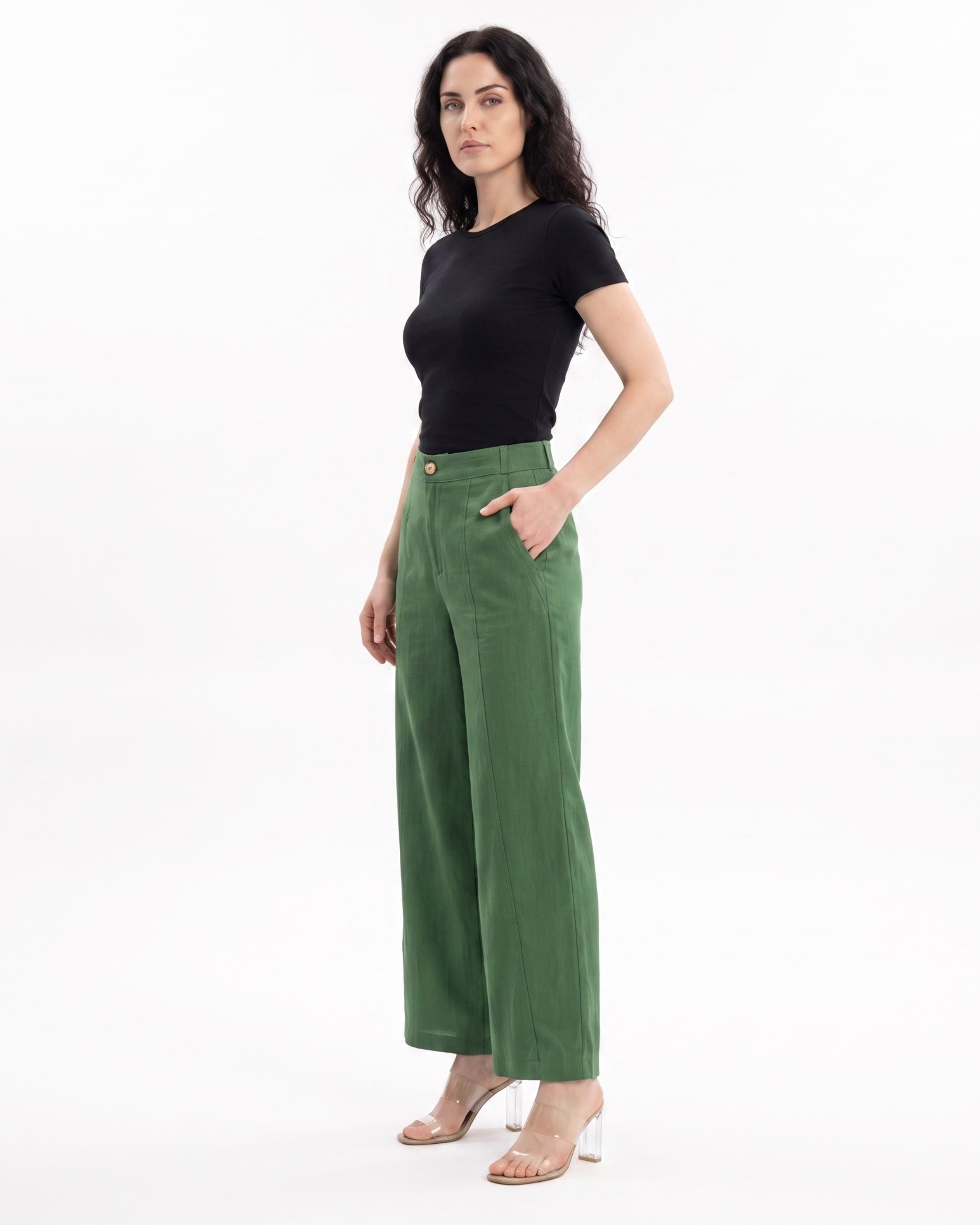 Lauren Wide Leg Linen Pants