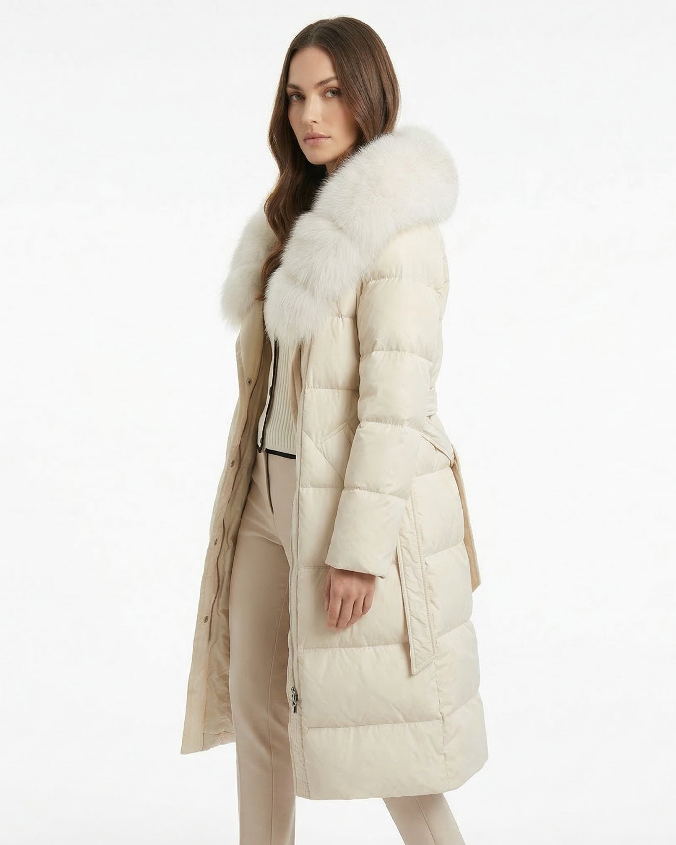 Kira Fox Fur Collar Down Coat