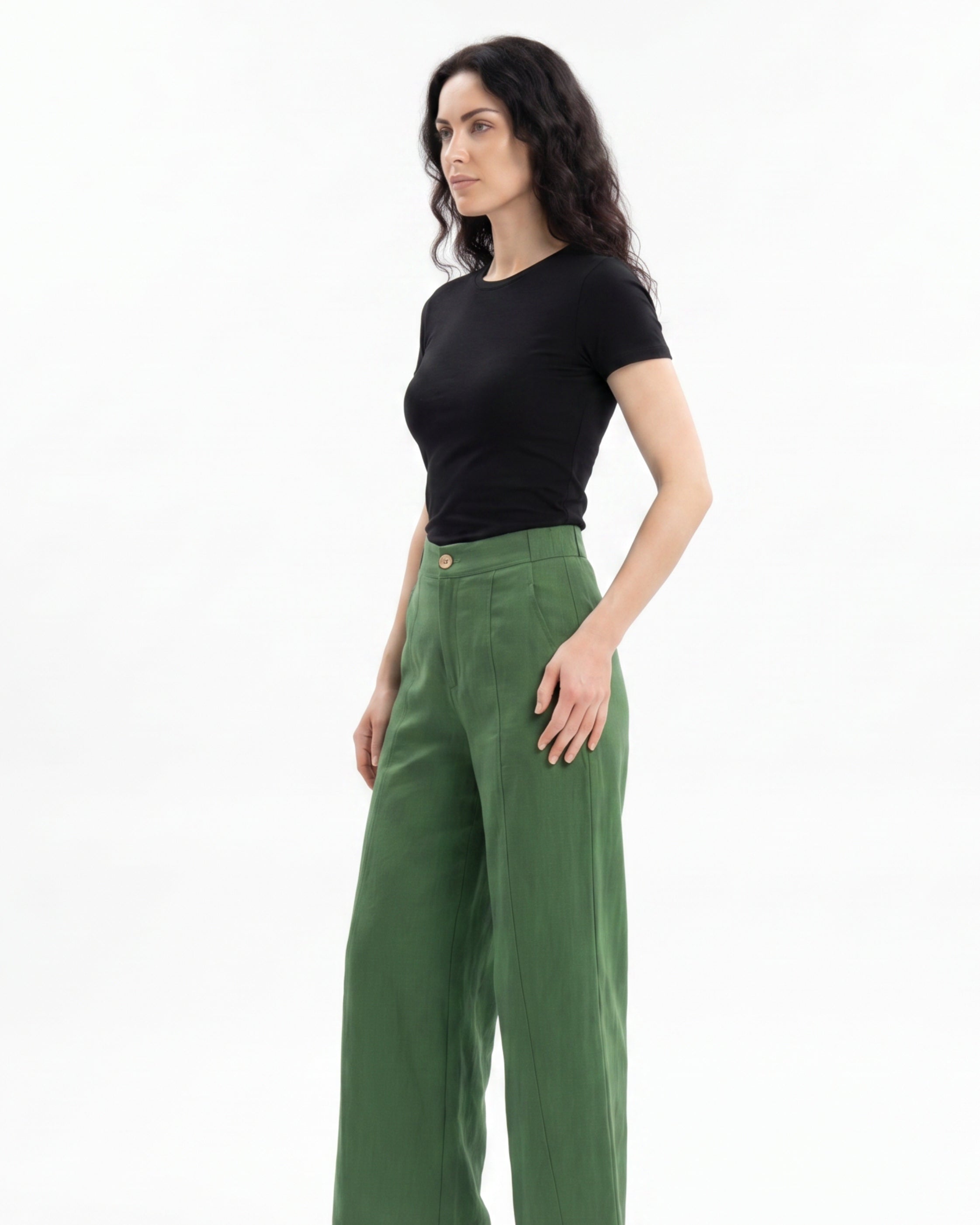Lauren Wide Leg Linen Pants