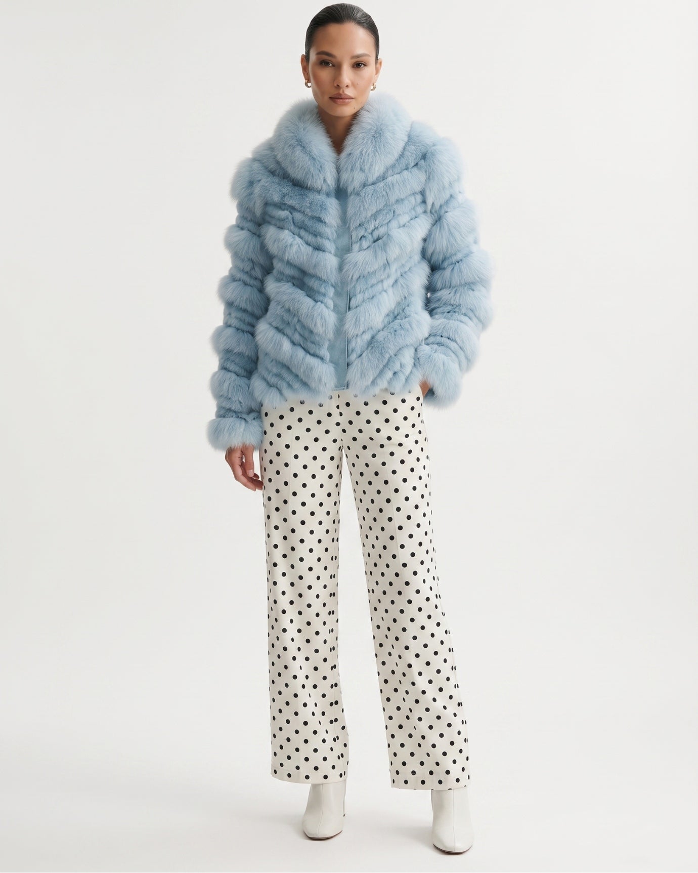 High-End Real Fox Fur Jacket Double-Sided Fur Coat