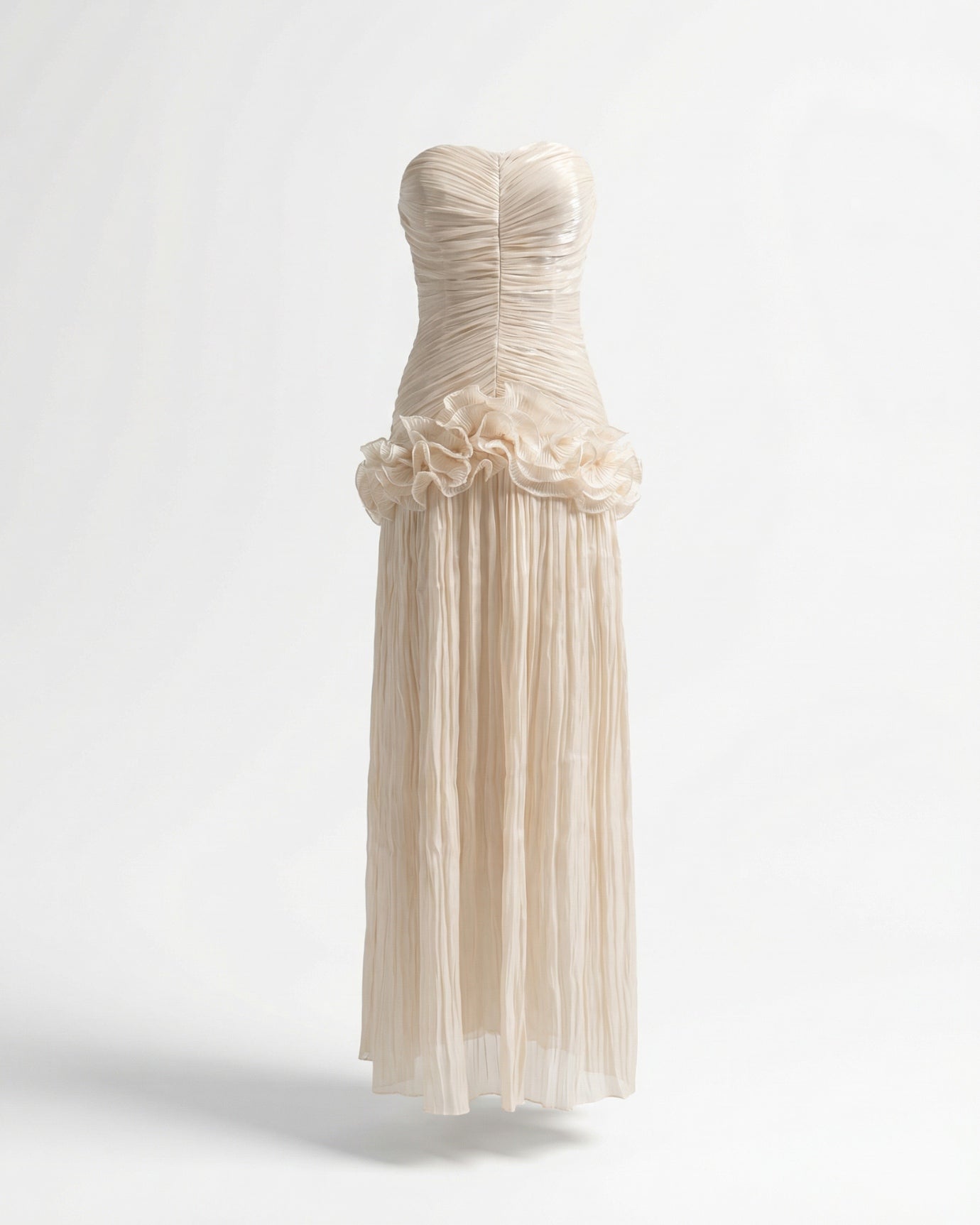 Celia Long Dress with Ruffled Edges