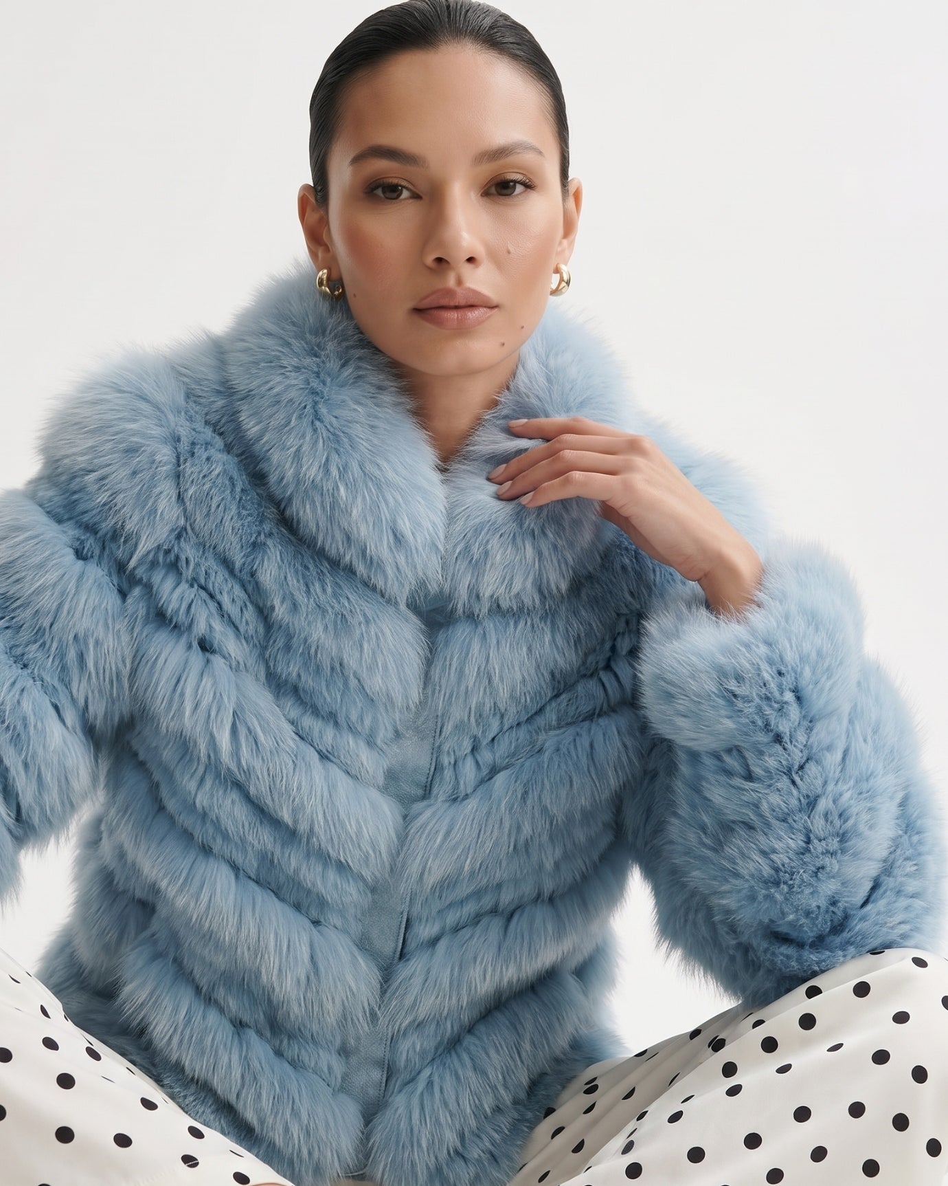 High-End Real Fox Fur Jacket Double-Sided Fur Coat
