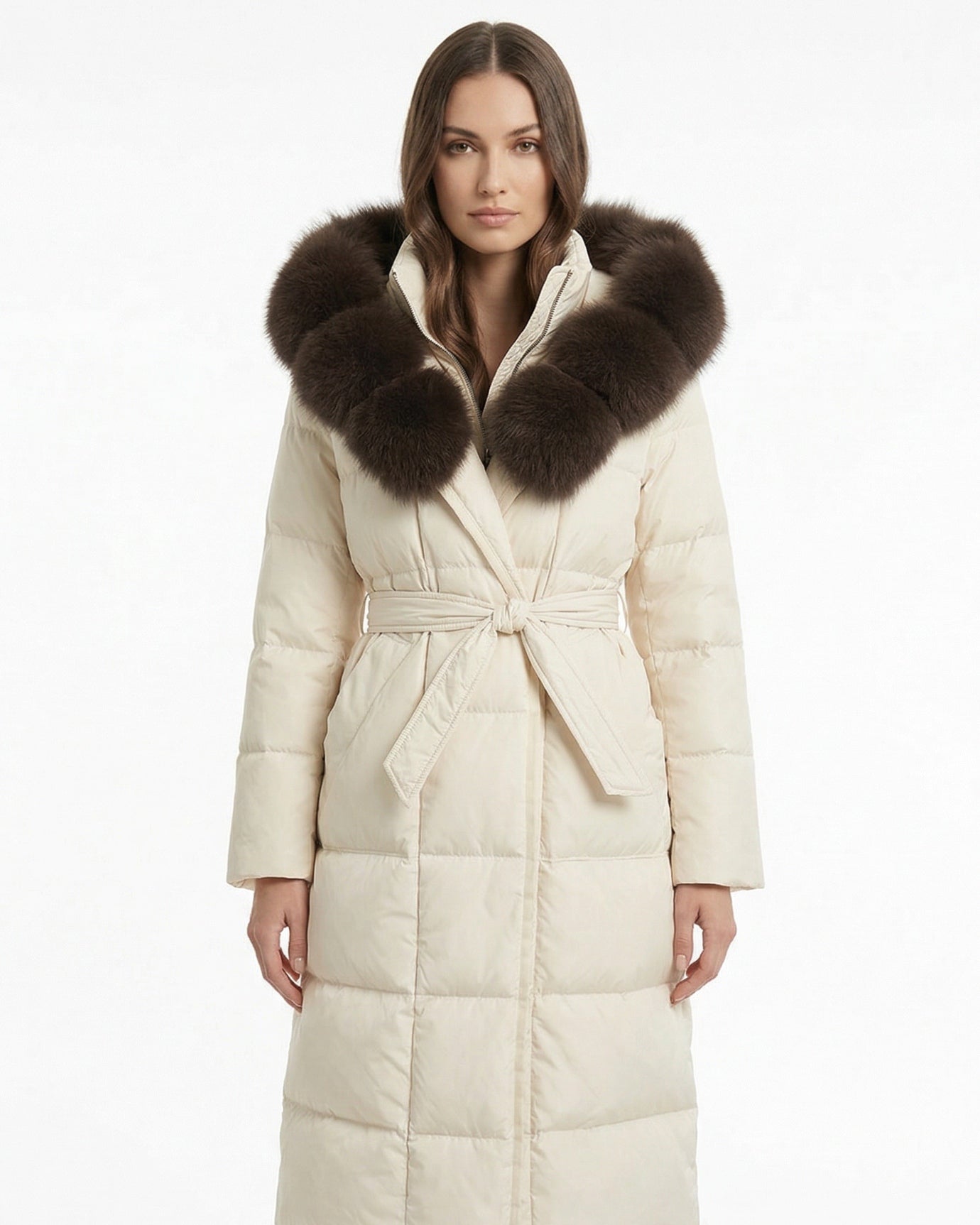 Kira Fox Fur Collar Down Coat