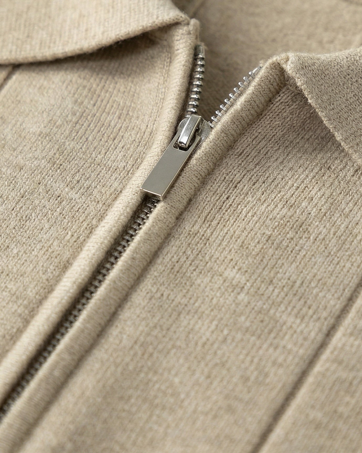 Polo Old Money con cremallera de manga larga