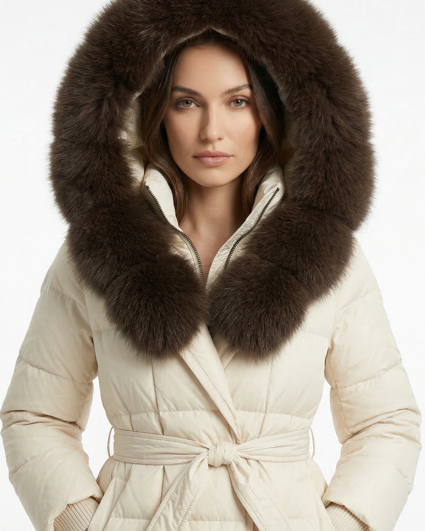 Kira Fox Fur Collar Down Coat
