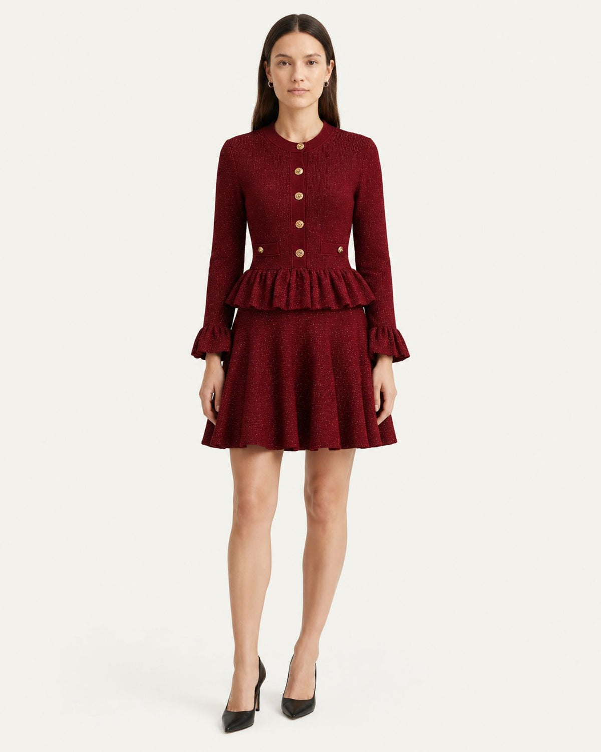 Kira Slim-Fit Shimmer Knit Dress