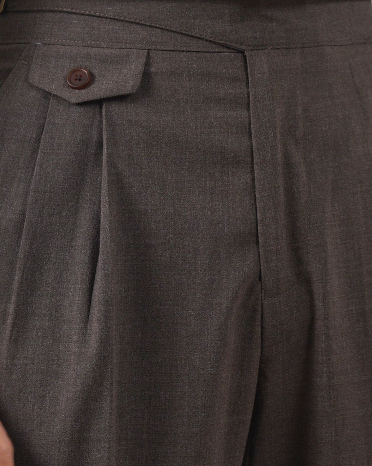 NY High-Waisted Double-Pleated Gurkha Trousers