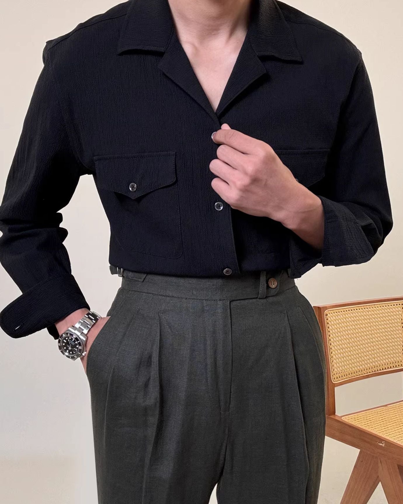 Cotton Old Money Shirt Cordoroy - Old Money Store