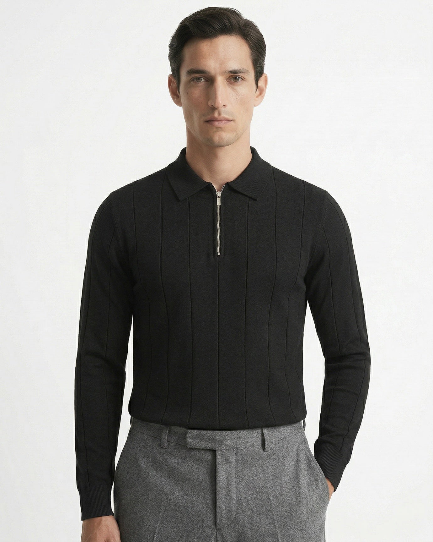 Old Money Polo Zipper Long Sleeve