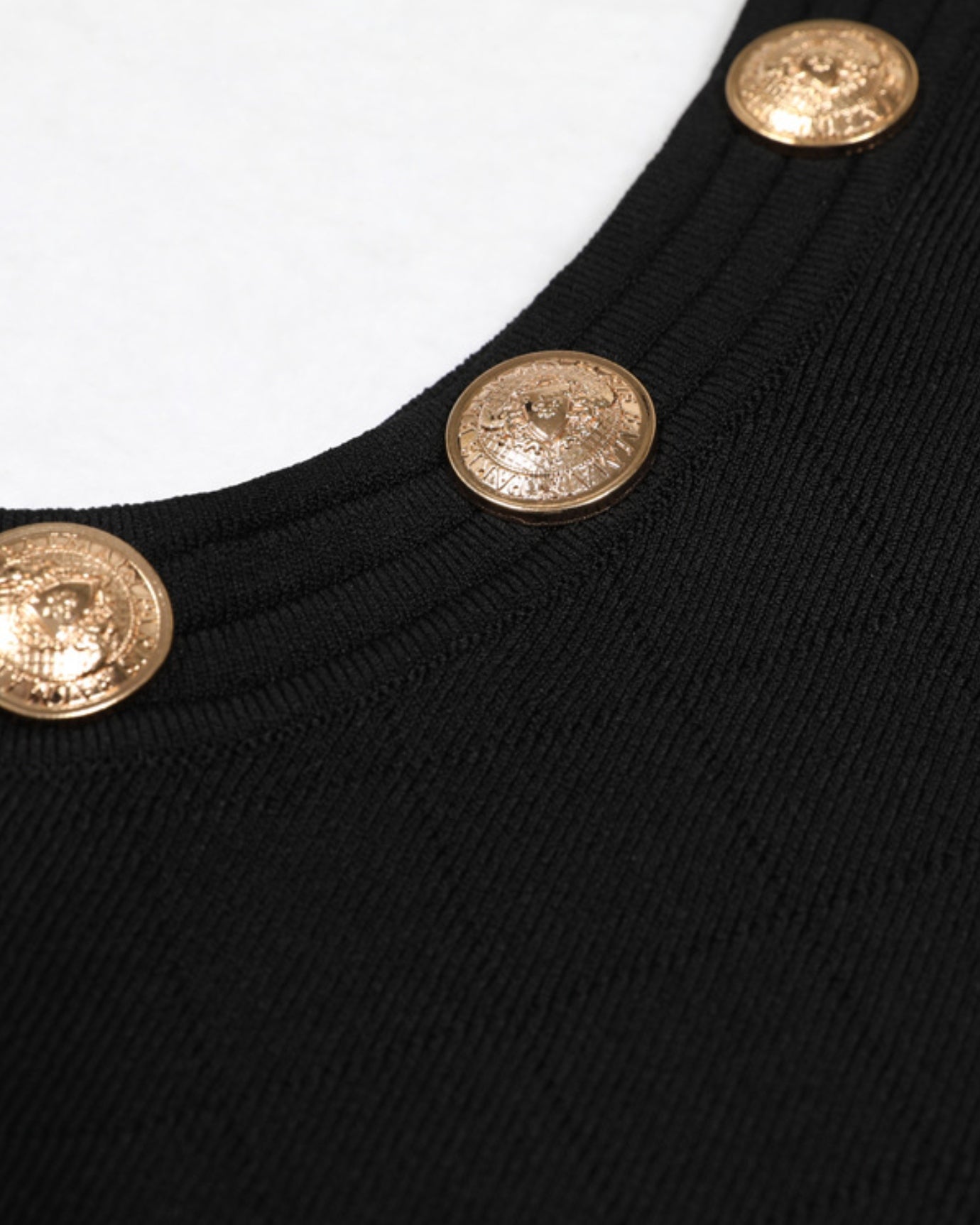 Romy Sleeveless Button Stretch Knit Dress