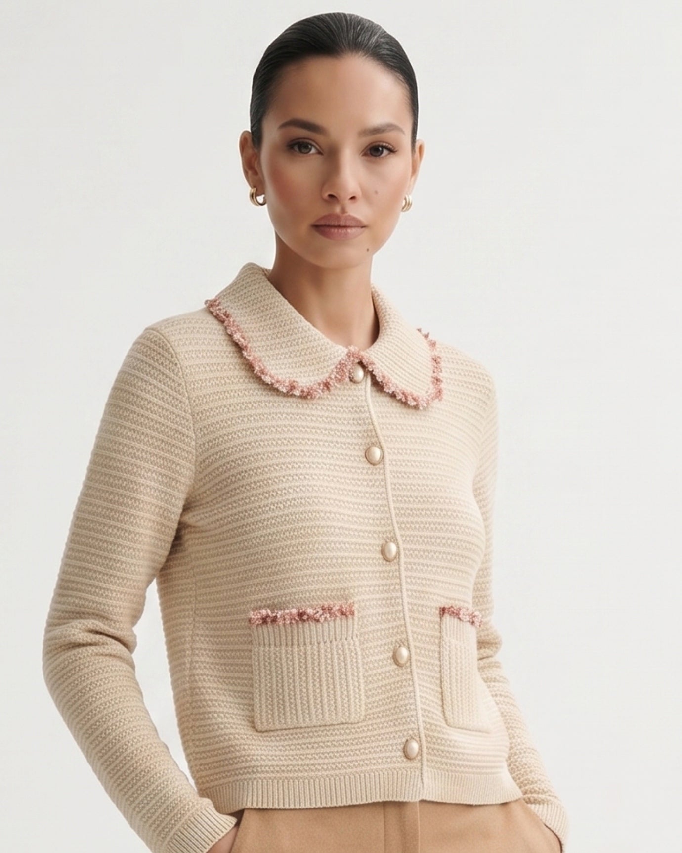 St Moritz Limited Edition Cashmere Knitted Cardigan Sweater