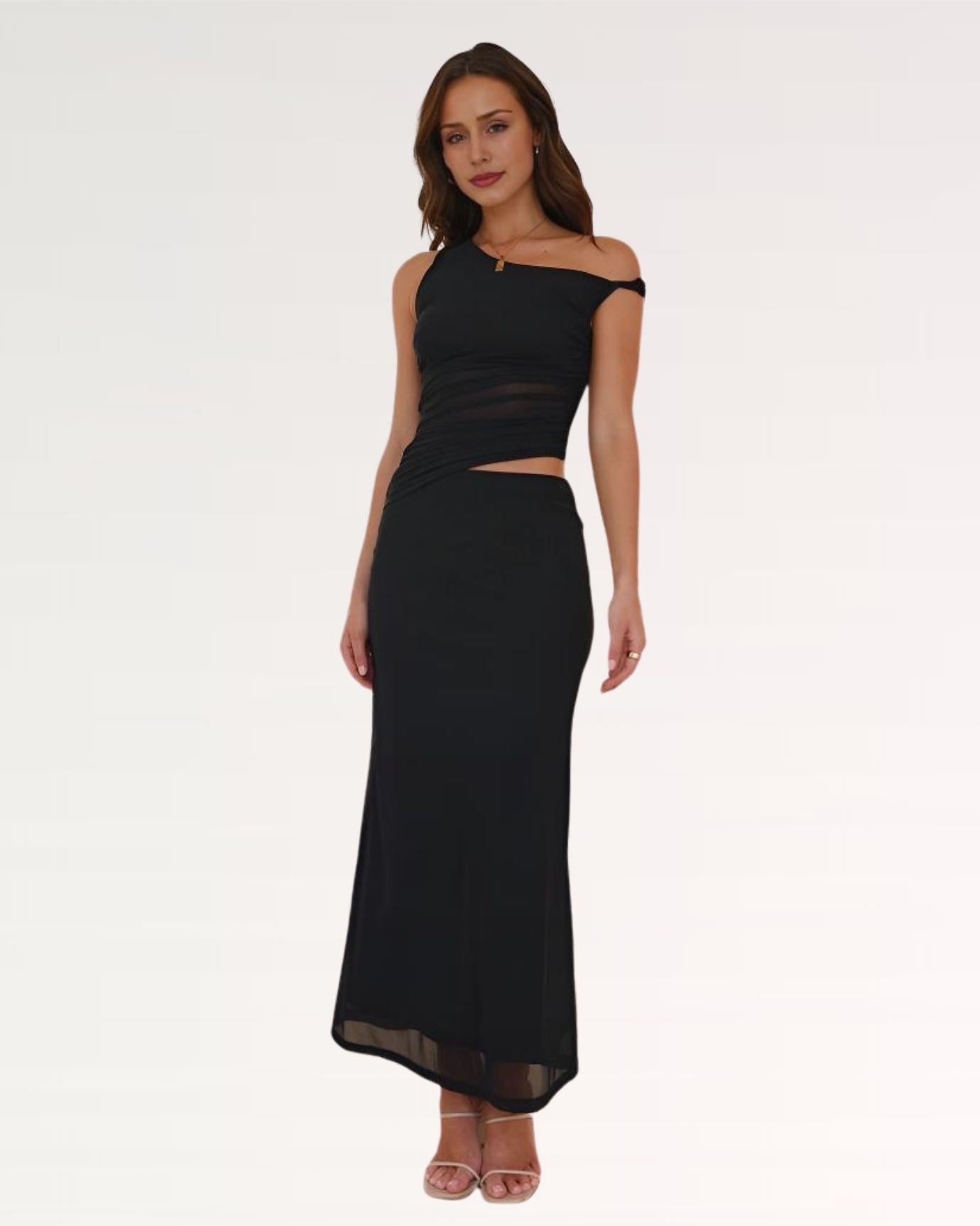 Milena Mesh Dress Black
