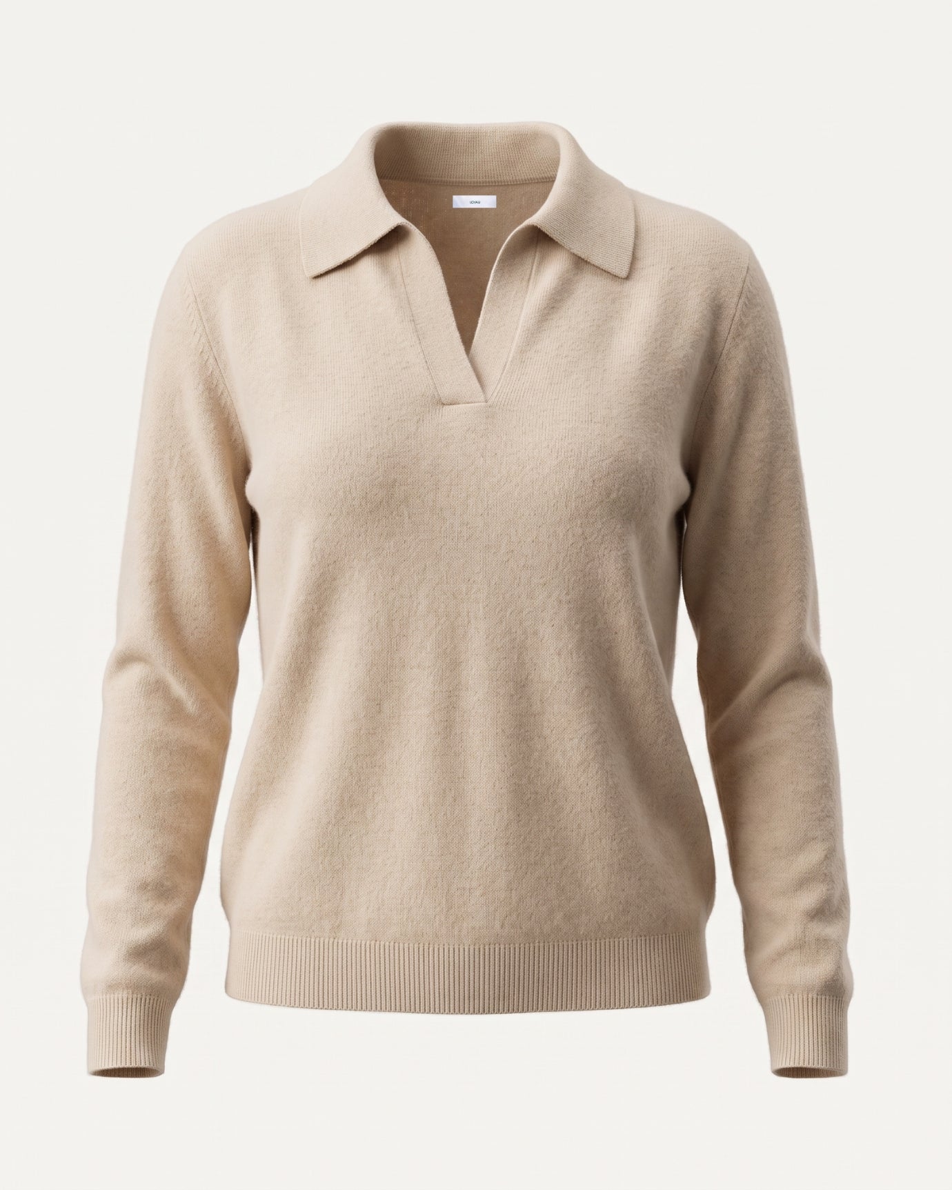 Cashmere Long Sleeve Polo Sweater