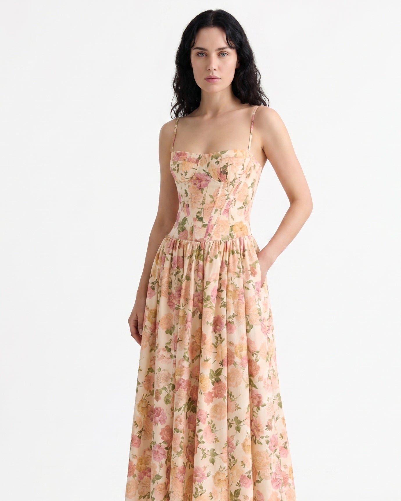 Elegant Santorini Strapless Dress