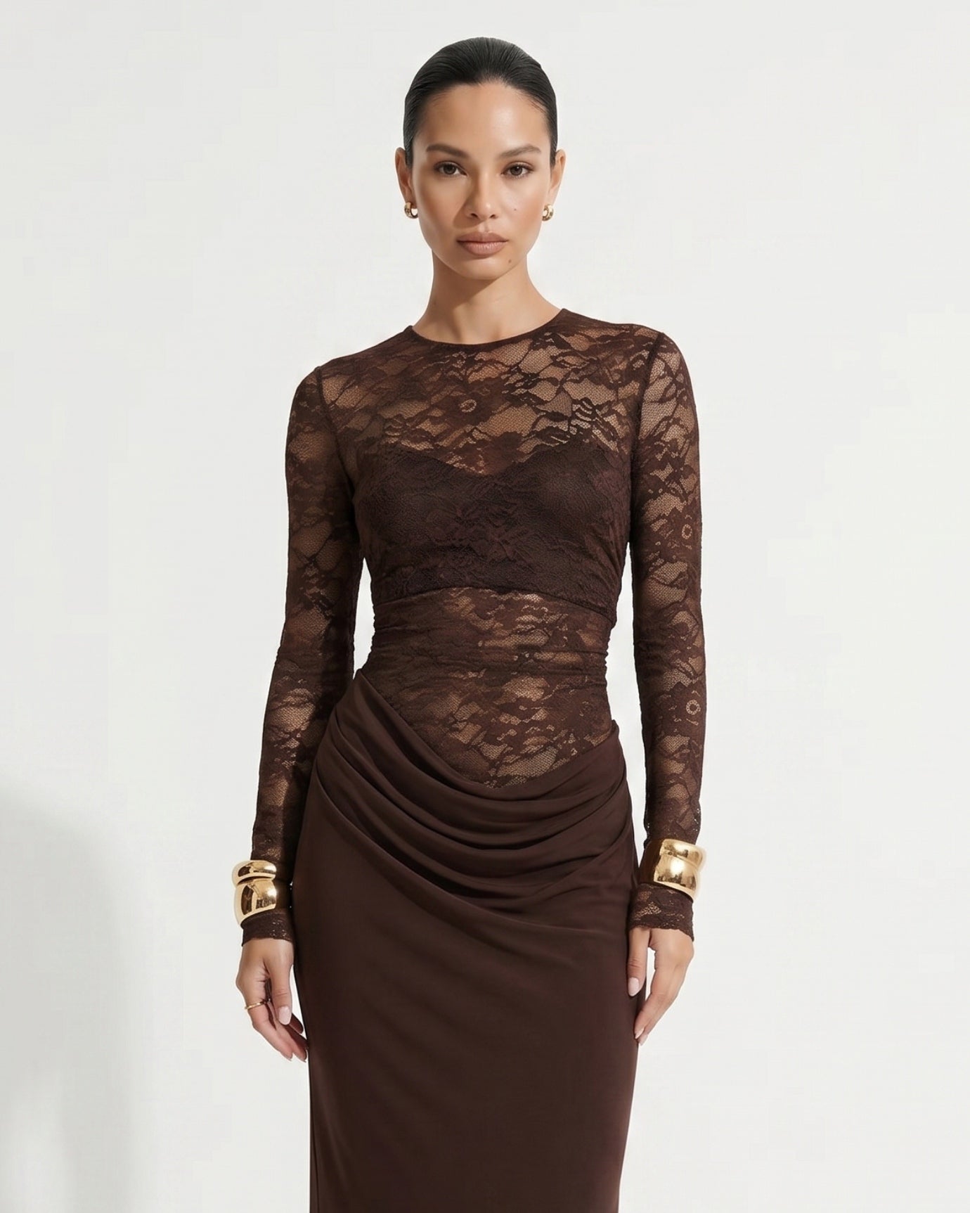 Top Lace Splicing Dress