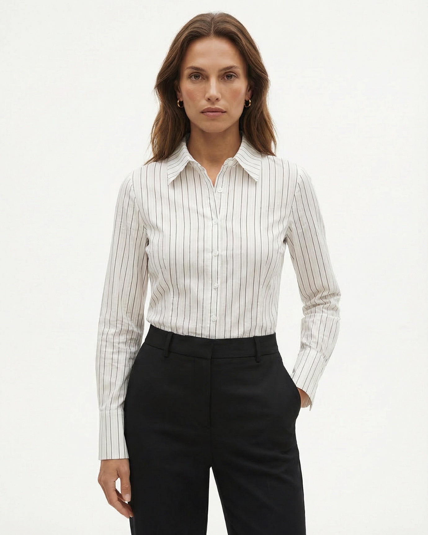 Dina Slim Striped Long-Sleeve Shirt