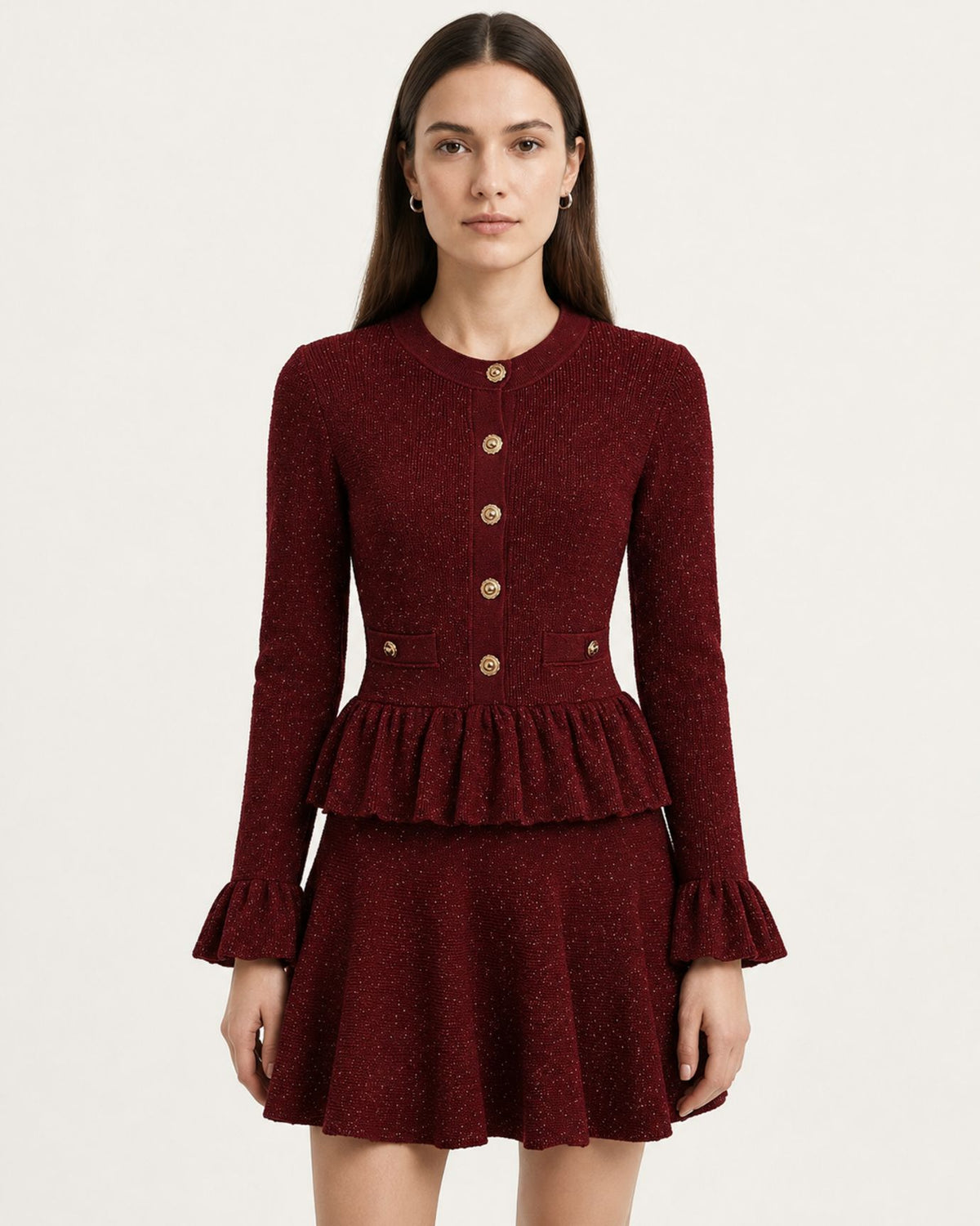 Kira Slim-Fit Shimmer Knit Dress