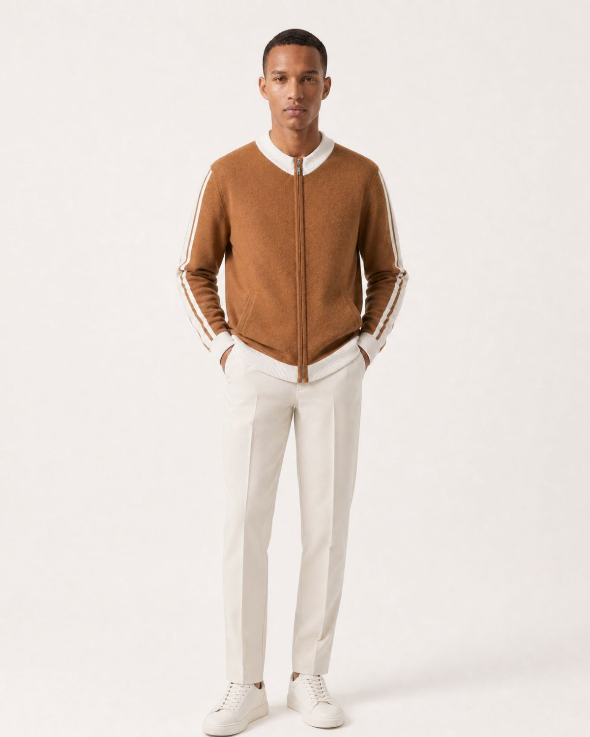 High-End Thick Cashmere Zip Cardigan Jacket Limited Edition